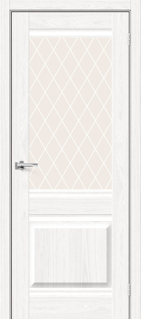 Фото двери с покрытием Экошпона Межкомнатная дверь Прима-3 White Dreamline Двери экошпон  Bravo 153-0203 в Белгороде