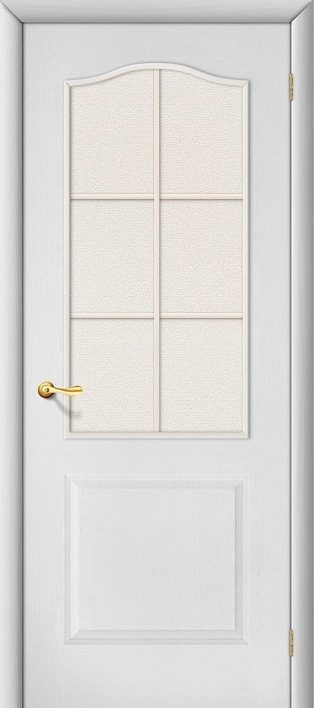 Фото двери ламинированная Палитра Л-23 (Белый) со стеклом ламинированная   010-0616 в Белгороде