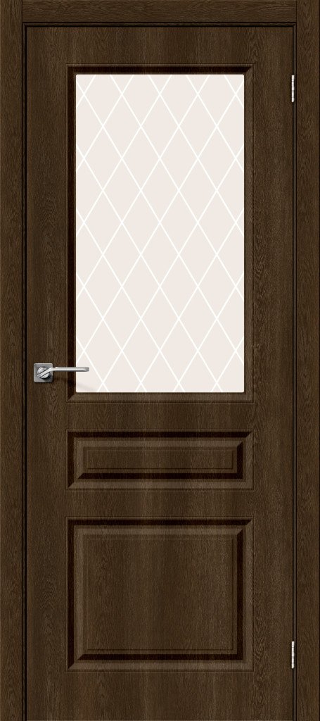 Фото двери ламинированная Межкомнатная дверь Скинни-15 Dark Barnwood Ламинированные двери  Bravo 146-0219