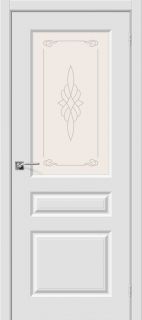 Фото двери ламинированная Межкомнатная дверь Скинни-15 П-23 (Белый) Ламинированные двери  Bravo 015-0517