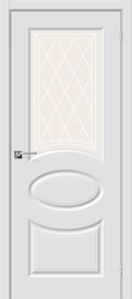 Фото двери ламинированная Межкомнатная дверь Скинни-21 П-23 (Белый) Ламинированные двери  Bravo 015-0547